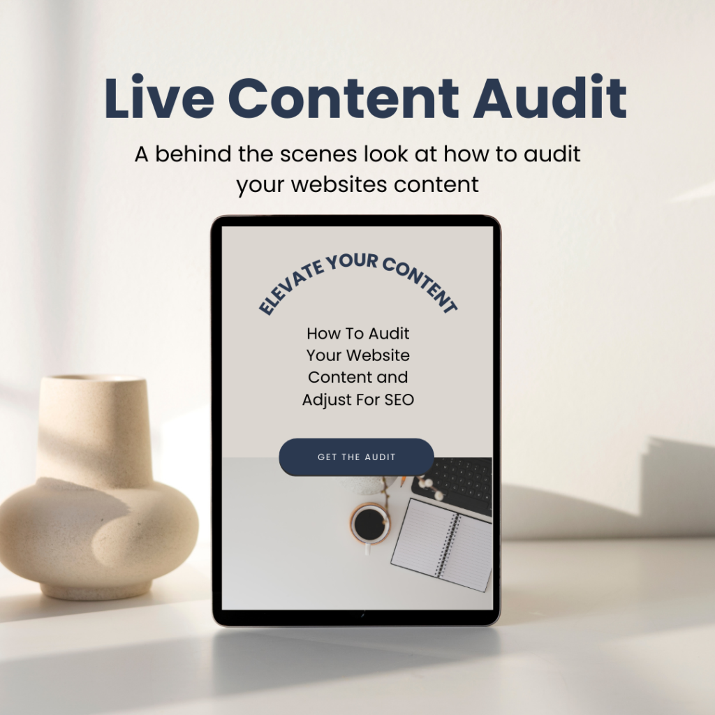 Live SEO content audit